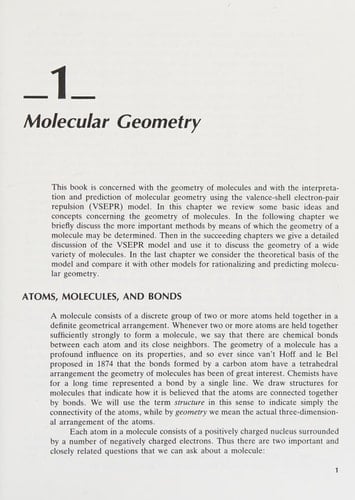 The Vsepr Model of Molecular Geometry