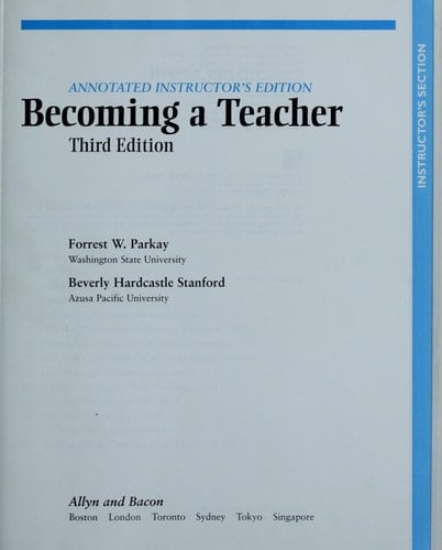 Becoming a Teacher