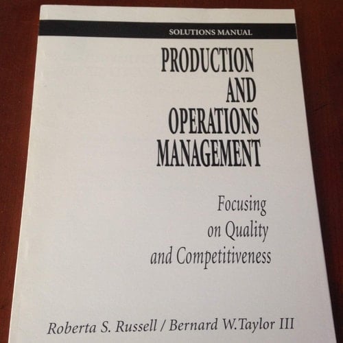 Sm Production Operations Mgmt S/M