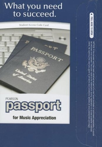 Music Appreciation Pearson Passport Standalone Access Card