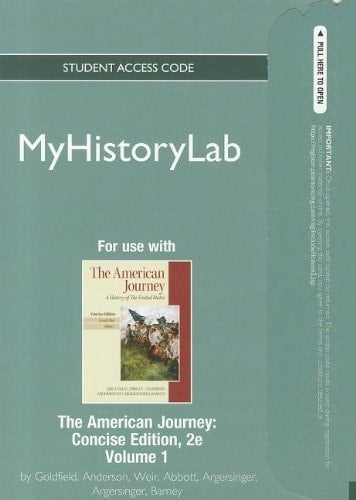 The American Journey New Myhistorylab Student Access Code Card