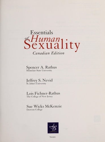 Essentials of Human Sexuality, Canadian Edition
