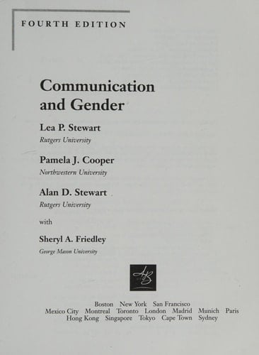 Communication and Gender (4th Edition)