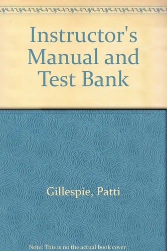 Instructor's Manual and Test Bank