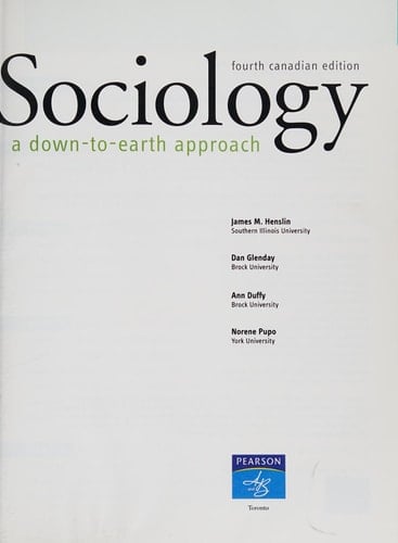 SOCIOLOGY (CANADIAN ED)