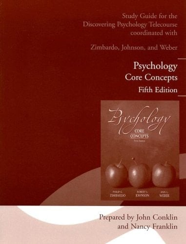 Telecourse Study Guide for Psychology: Core Concepts (all editions)