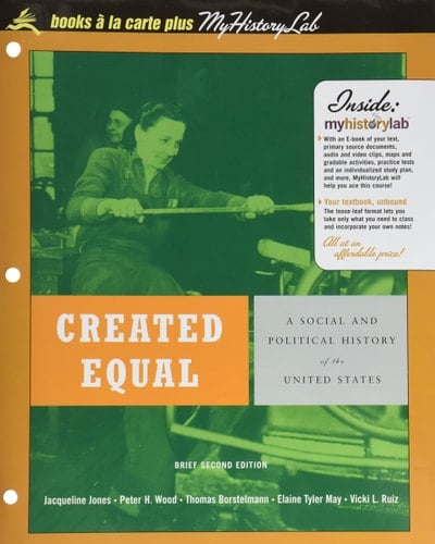 Created Equal: A Social and Political History of the United States, Brief Edition, Single Volume Edition, Unbound for Books a la Carte Plus (2nd Edition)