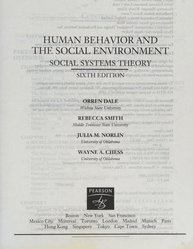 Human Behavior And The Social Environment: Social Systems Theory