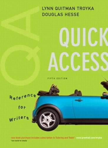 Quick Access, Reference for Writers Value Pack (includes Quick Access Workbook for Writers & MyCompLab NEW with E-Book Student Access )