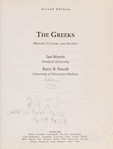 The Greeks: History, Culture, and Society (2nd Edition)