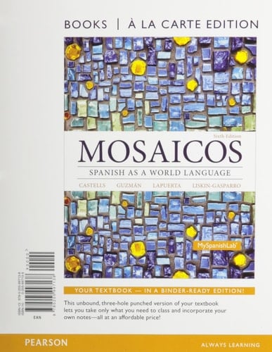 Mosaicos: Spanish as a World Langugae, Books a la Carte