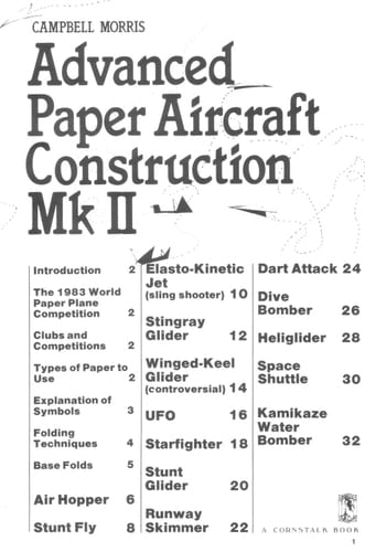 Advanced Paper Aircraft