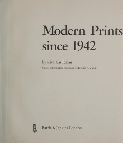 Modern Prints Since 1942