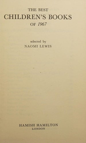 Best Children's Books of 1967