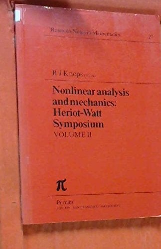 Nonlinear Analysis & Mechanics: Heriot-Watt Symposium, Vol. 2 (Research Notes in Mathematics)