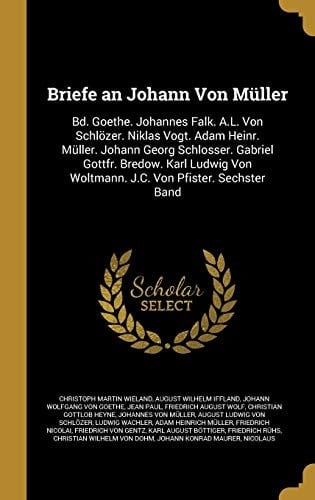 Briefe an Johann Von Müller Bd. Goethe. Johannes Falk. A. L. Von Schlözer. Niklas Vogt. Adam Heinr. Müller. Johann Georg Schlosser. Gabriel Gottfr. Bredow. Karl Ludwig Von Woltmann. J. C. Von Pfister. Sechster Band