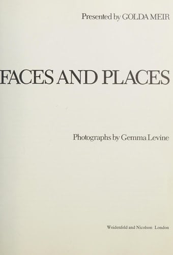 Israel: Faces and places