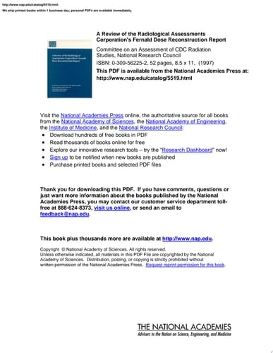 A Review of the Radiological Assessments Corporation's Fernald Dose Reconstruction Report