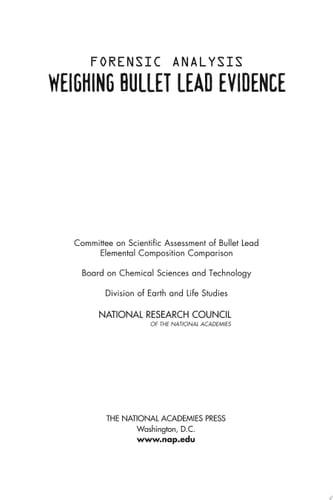 Forensic Analysis Weighing Bullet Lead Evidence