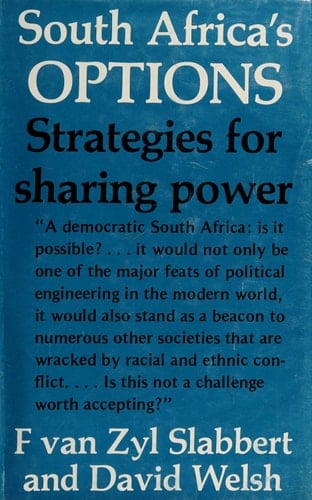 South Africa's Options Strategies for Sharing Power