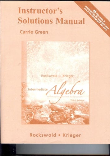 Instructor's solution manual