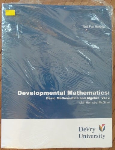 Developmental Mathematics Basic Mathematics and Algebra