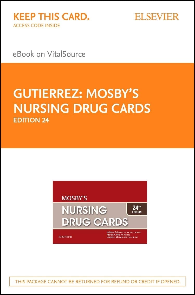 Mosby's Nursing Drug Cards - Elsevier eBook on VitalSource (Retail Access Card)