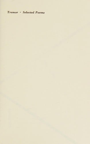 Tremor: Selected poems