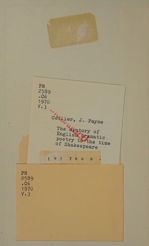 History of English Dramatic Poetry to the Time of Shakespeare, and the Annals of the Stage to the Restoration