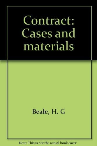 Contract Cases and Materials