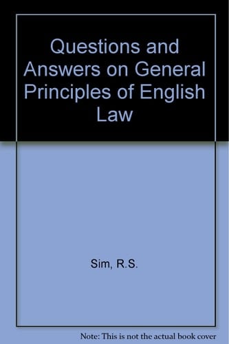 Questions and Answers on General Principles of English Law