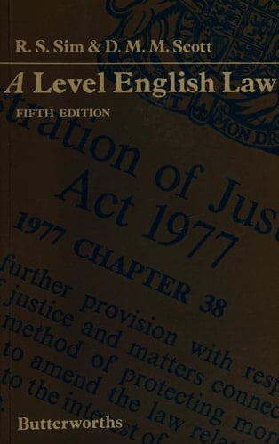 "A" Level English Law