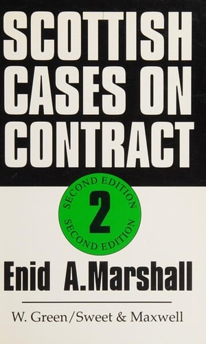 Scottish Contract Cases