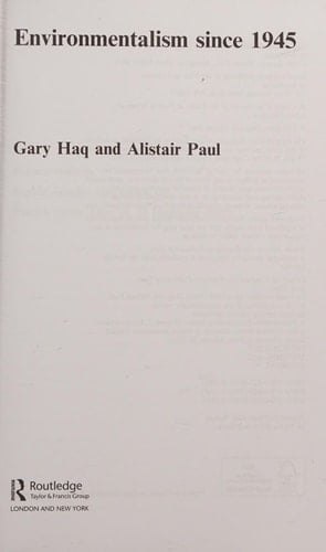 Environmentalism Since 1945