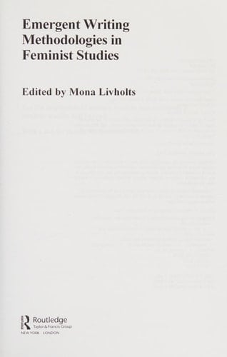Emergent Writing Methodologies in Feminist Studies