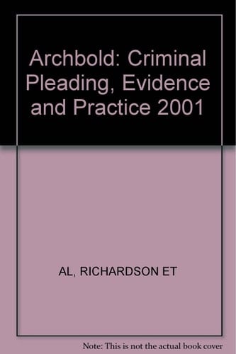 Archbold 2001 Supplement to the 2001 edition