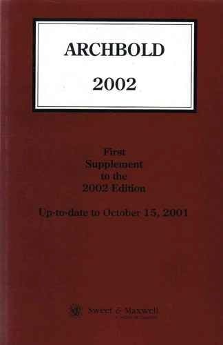 Archbold 2002 First Supplement To The 2002 Edition