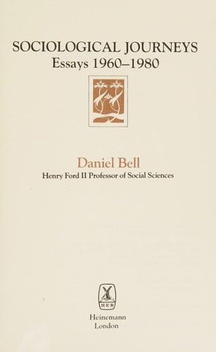 Sociological Journeys: Essays, 1960-80