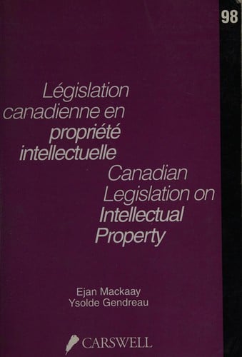 Canadian Legislation on Intellectual Property, 1998 (Legislation Canadienne en Propriete Intellectuelle, 1998)