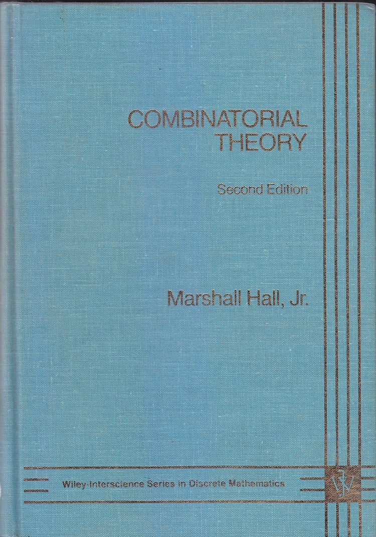 Combinatorial Theory (Wiley Classics Library)