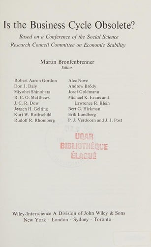 Is the Business Cycle Obsolete?