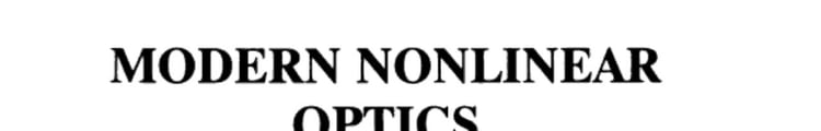 Advances in Chemical Physics, Volume 85, Part 3 Modern Nonlinear Optics