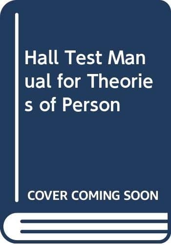 Manual Theories of Personality