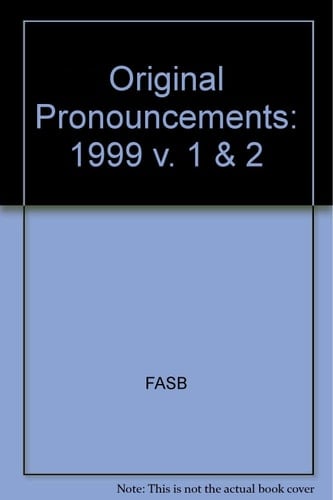 FASB 1999 Original Pronouncements