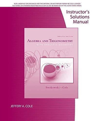 Inst Sol Manual-Algebra and Trigonometry W/Analytic Geometry