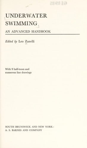 Underwater swimming;: An advanced handbook,