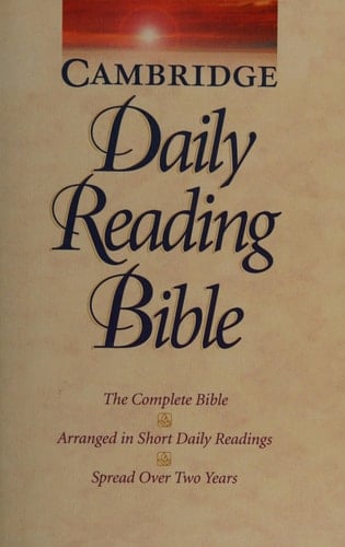 NRSV Cambridge Daily Reading Bible Edition Hardback with Jacket The Complete Bible Arranged in Short Daily Readings Spread Over Two Years
