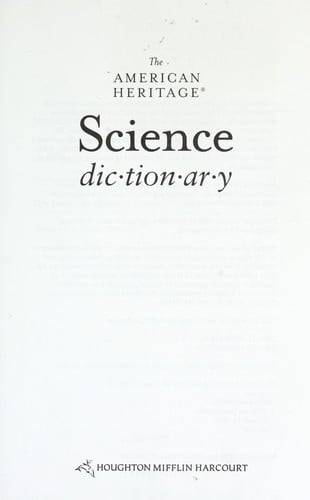 The American heritage science dictionary