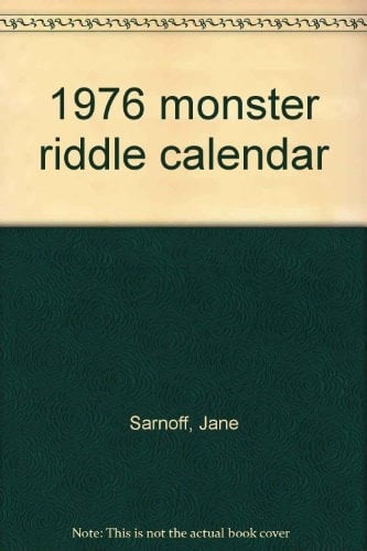 1976 Monster Riddle Calendar ...