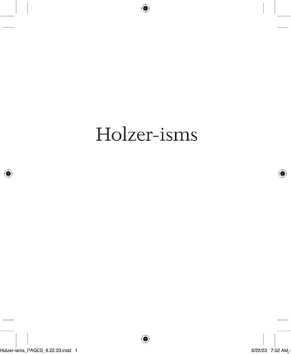 Holzer-isms Artist's Edition
